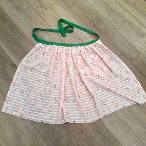 Vintage Skirt Apron with Rosettes